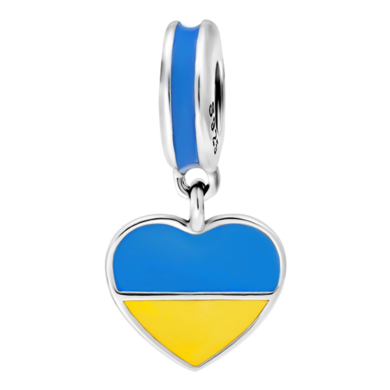 Срібний шарм-підвісок No Brand З Україною в серці 1634476148