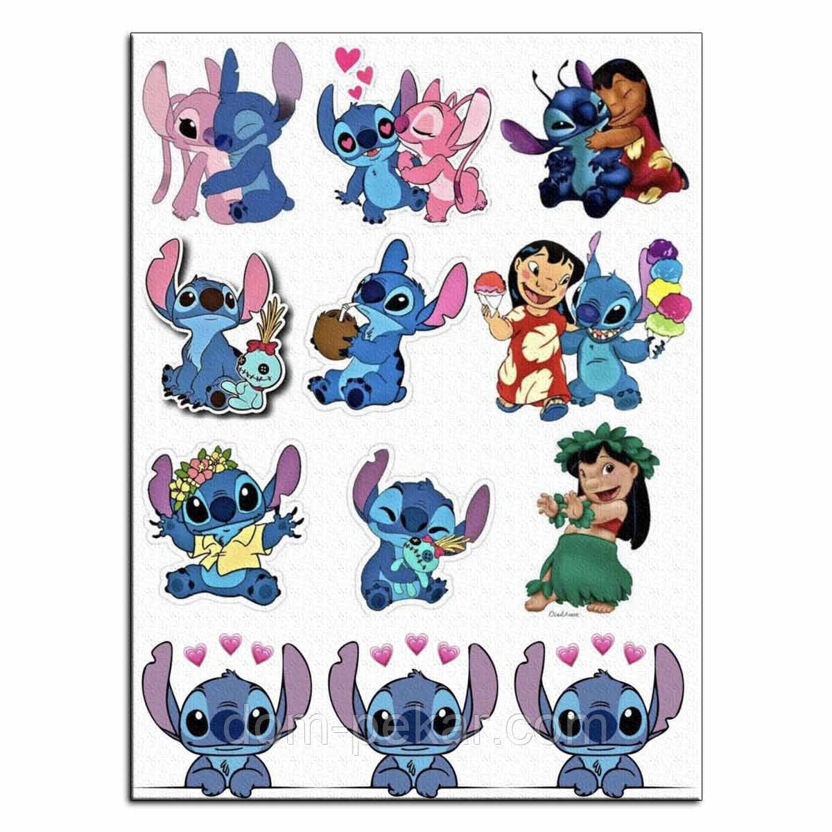 Ліло і Стіч Stitch вафельна картинка