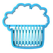 Гребінь вирубка з відбитком для пряників 8*8,4 см (3D)