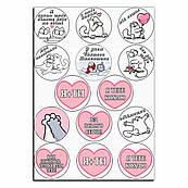 Кіт Саймон валентинка вафельна картинка для капкейків