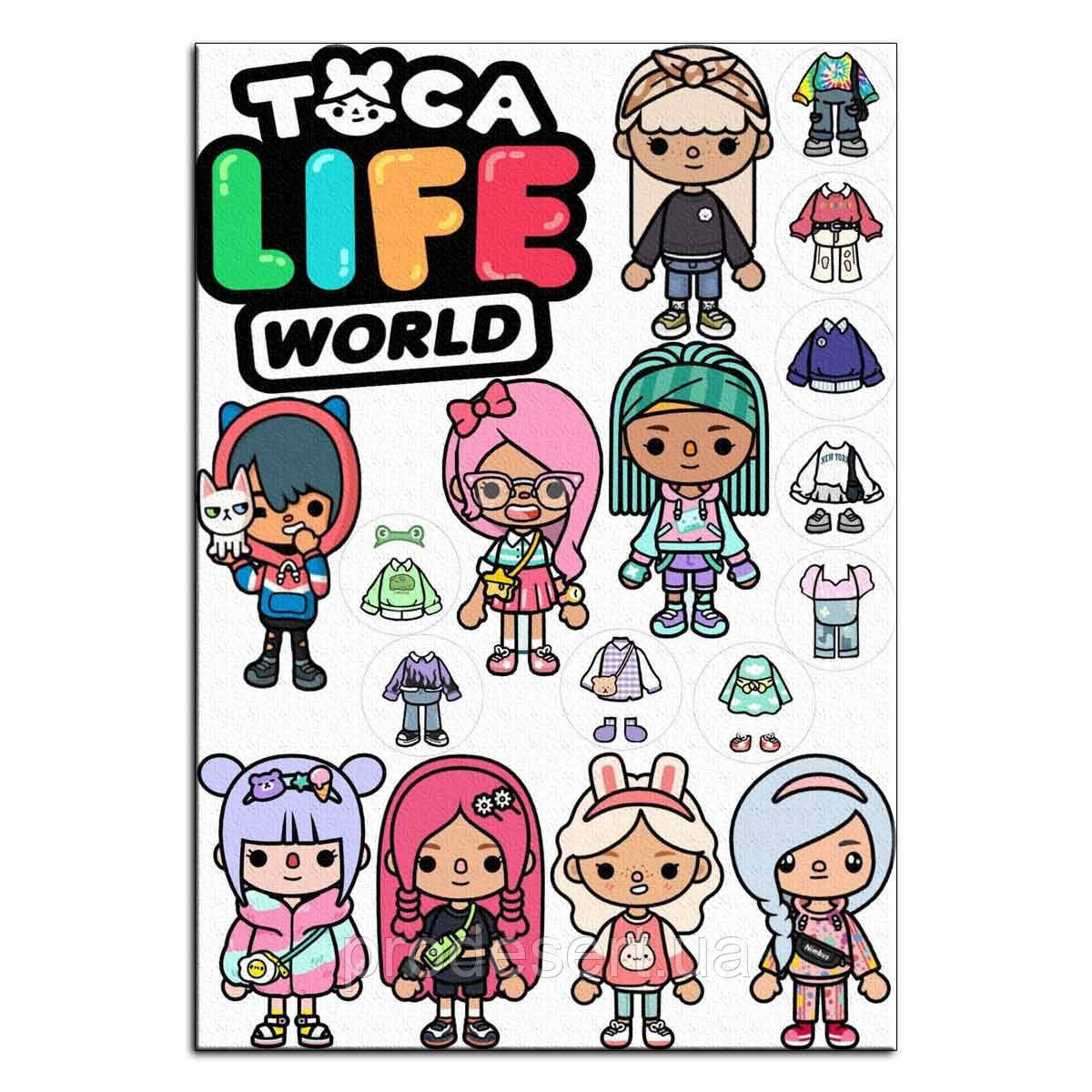 Toca Life World вафельна картинка