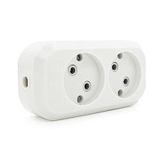 Блок розеток для подовжувача 220 V MERLION MBR-2W, 2 гнізда без заземлення Q160 (2052636386)