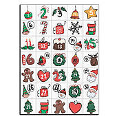 Адвент календар 9 вафельна картинка 4*4 см