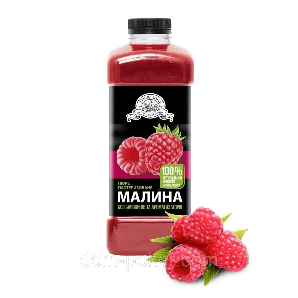 Фруті Ленд пастеризоване пюре Малина (10% цукру) 1 кг