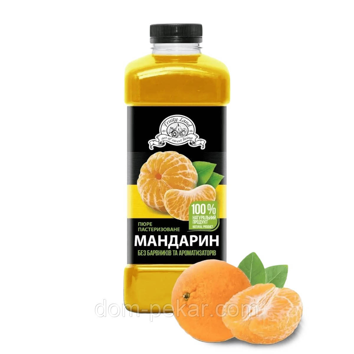 Фруті Ленд пастеризоване пюре Мандарин (10% цукру) 1 кг