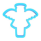 Янгол вирубка для пряників 10*10 см (3D)