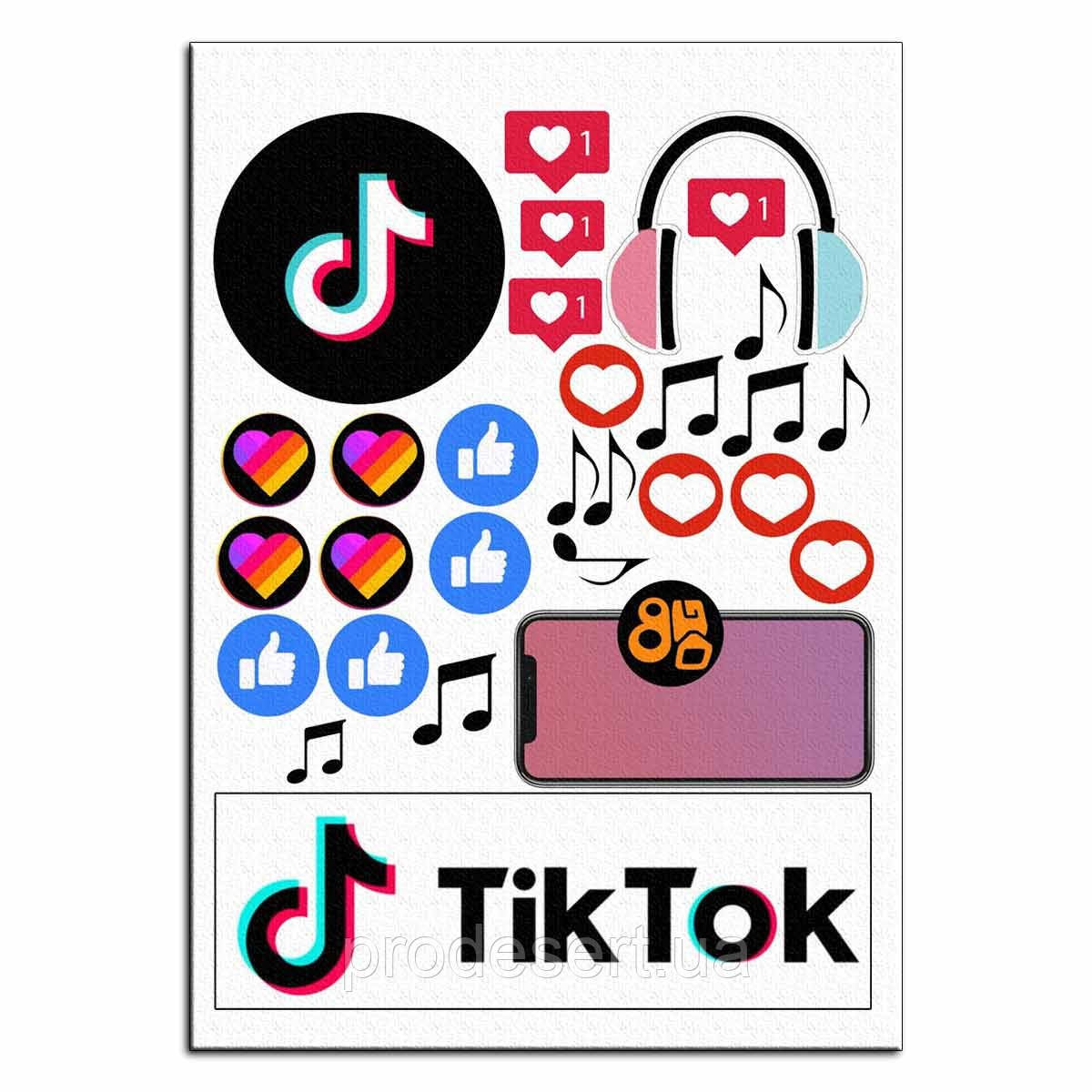 ТікТок 3 вафельна картинка