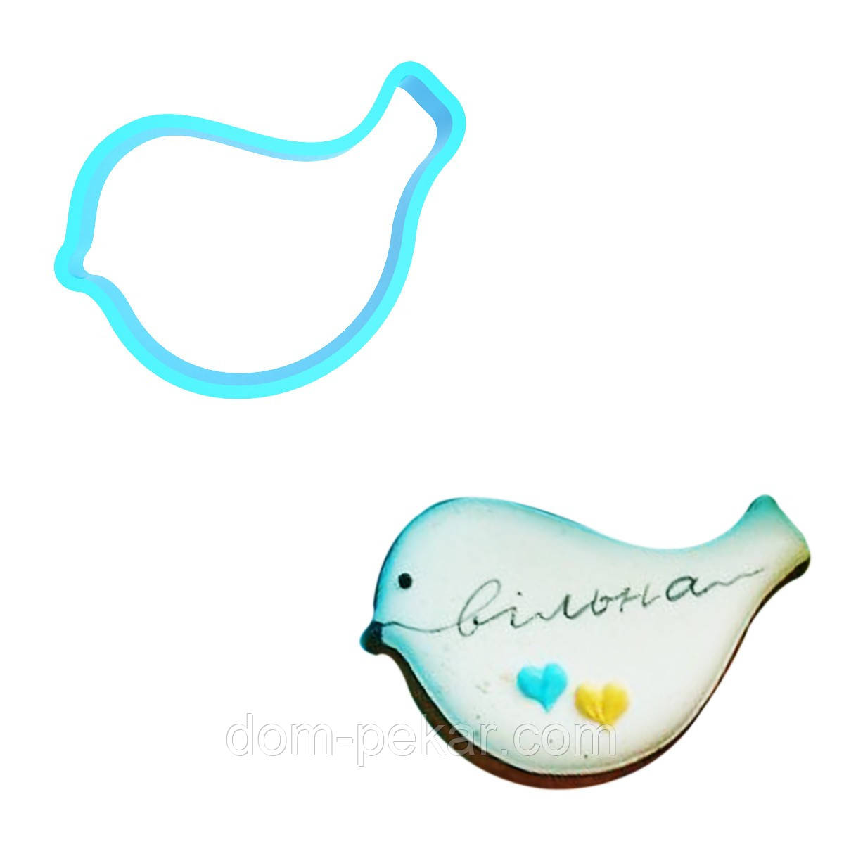 Пташка вирубка для пряників 5,6*7 см (3D)