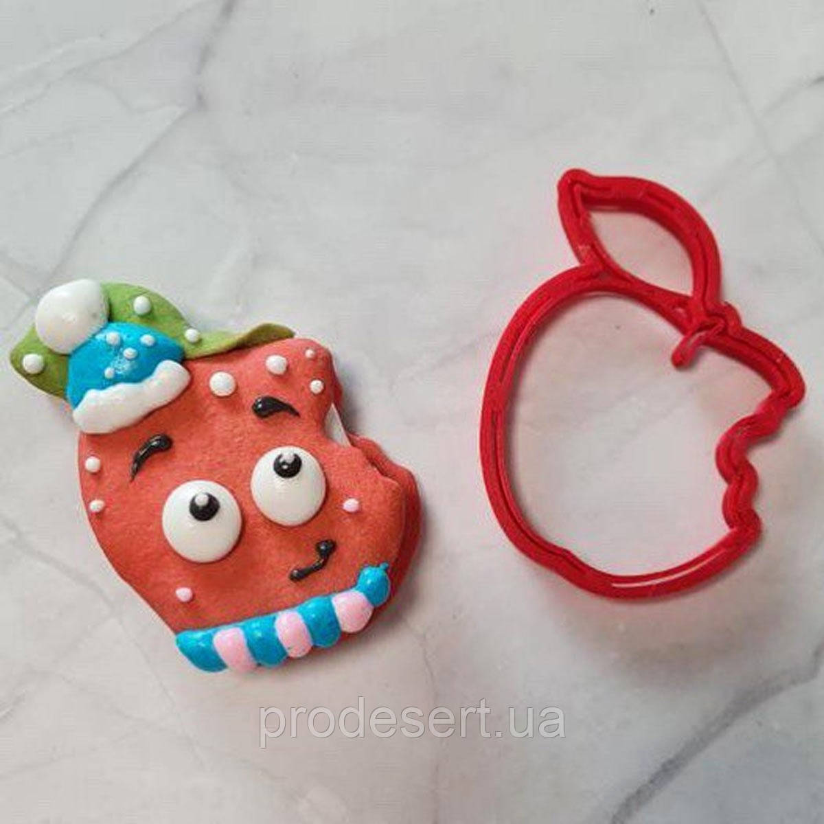 Вирубка для пряників Яблуко 9*8 см (3D)