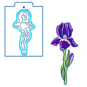 Ірис вирубка з трафаретом 16*7,3 см (TR-2)