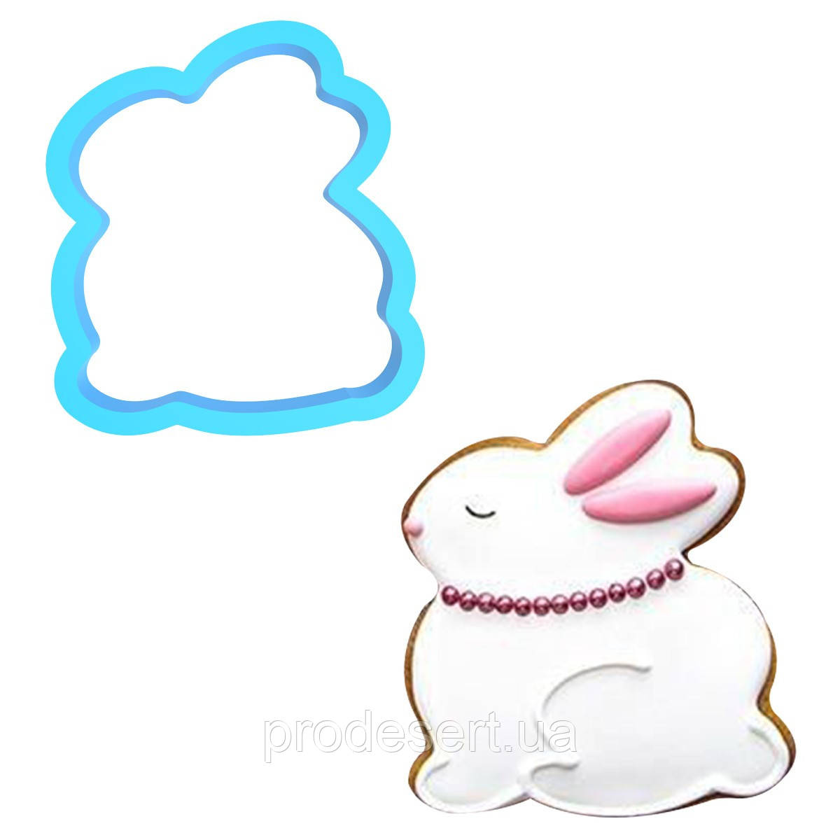 Вирубка для пряників Кролик 8*7,2 см (3D)