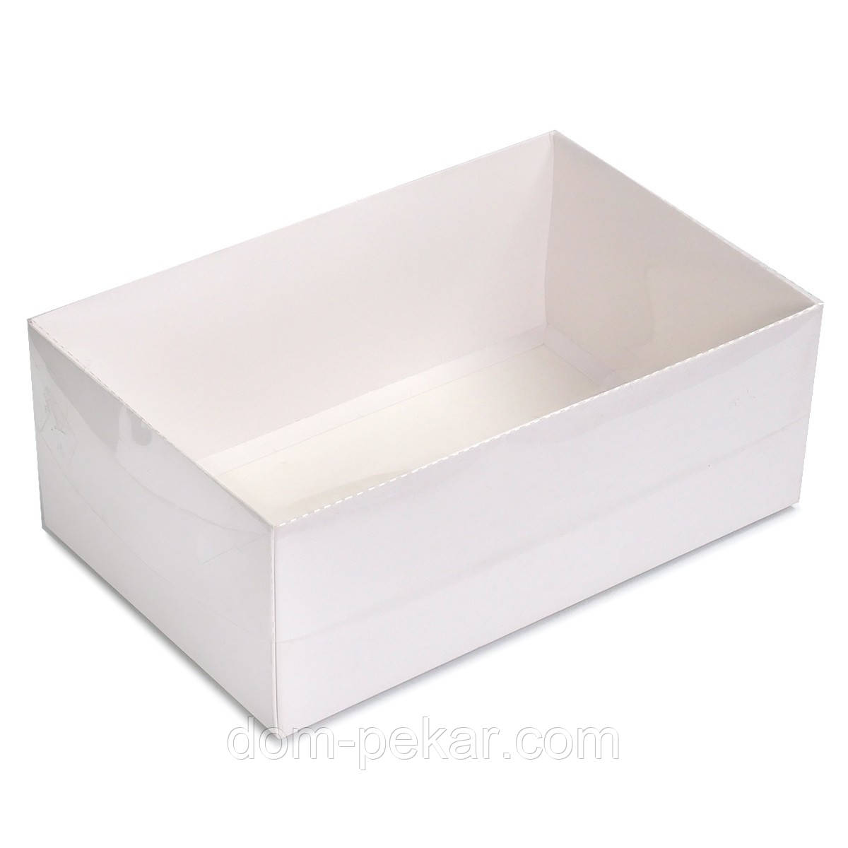 Упаковка з прозорою кришкою 250*160*95 мм Біла