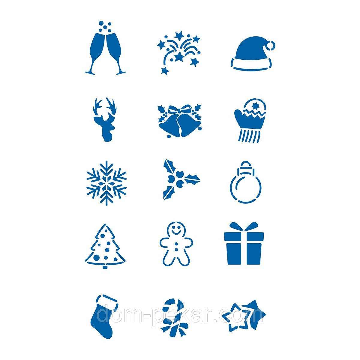 Адвент календар 1 трафарет для пряника 2,5 см (TR-2)