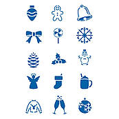 Адвент календар 2 трафарет для пряника 2,5 см (TR-2)