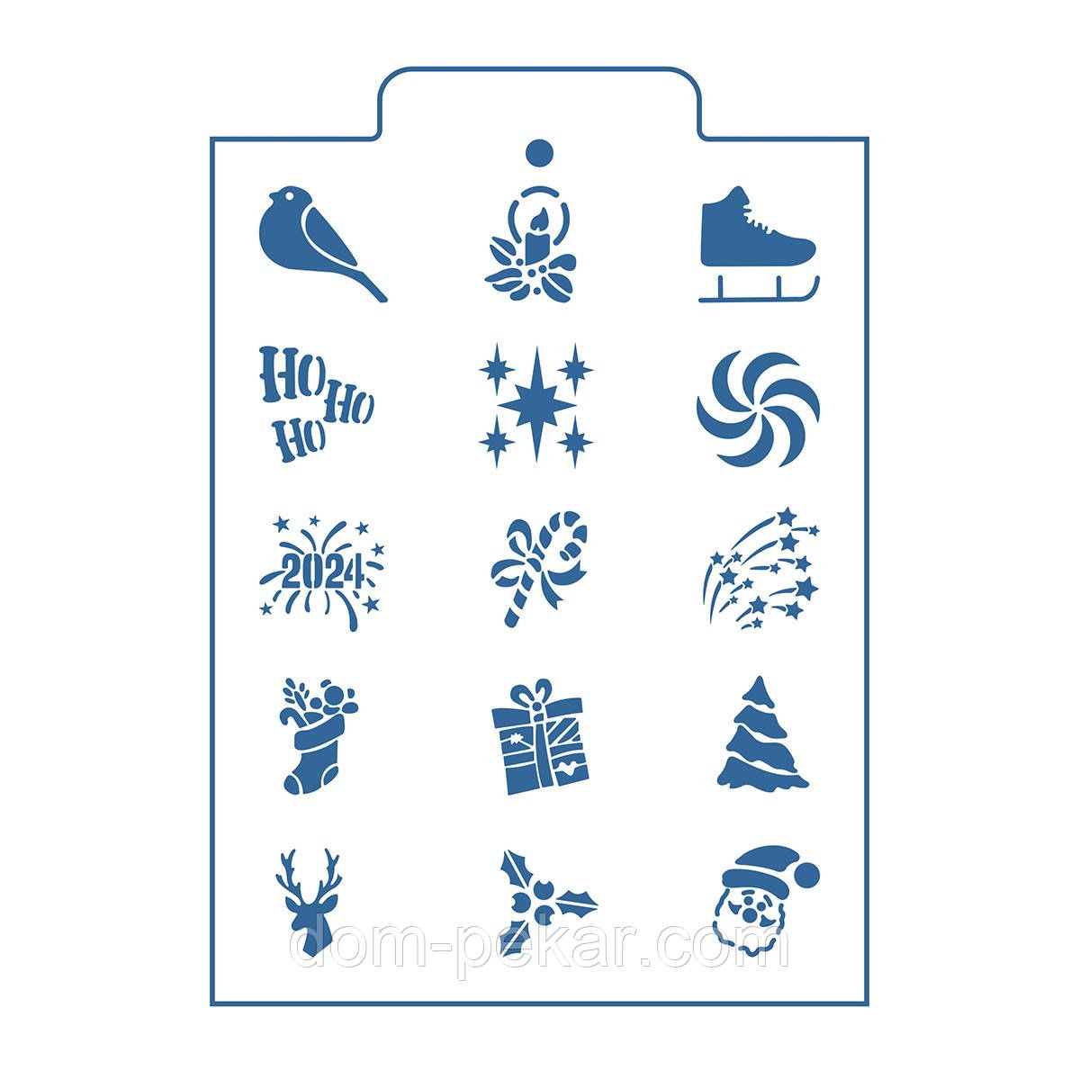 Адвент календар 2023 трафарет для пряника 2,5 см (TR-2)