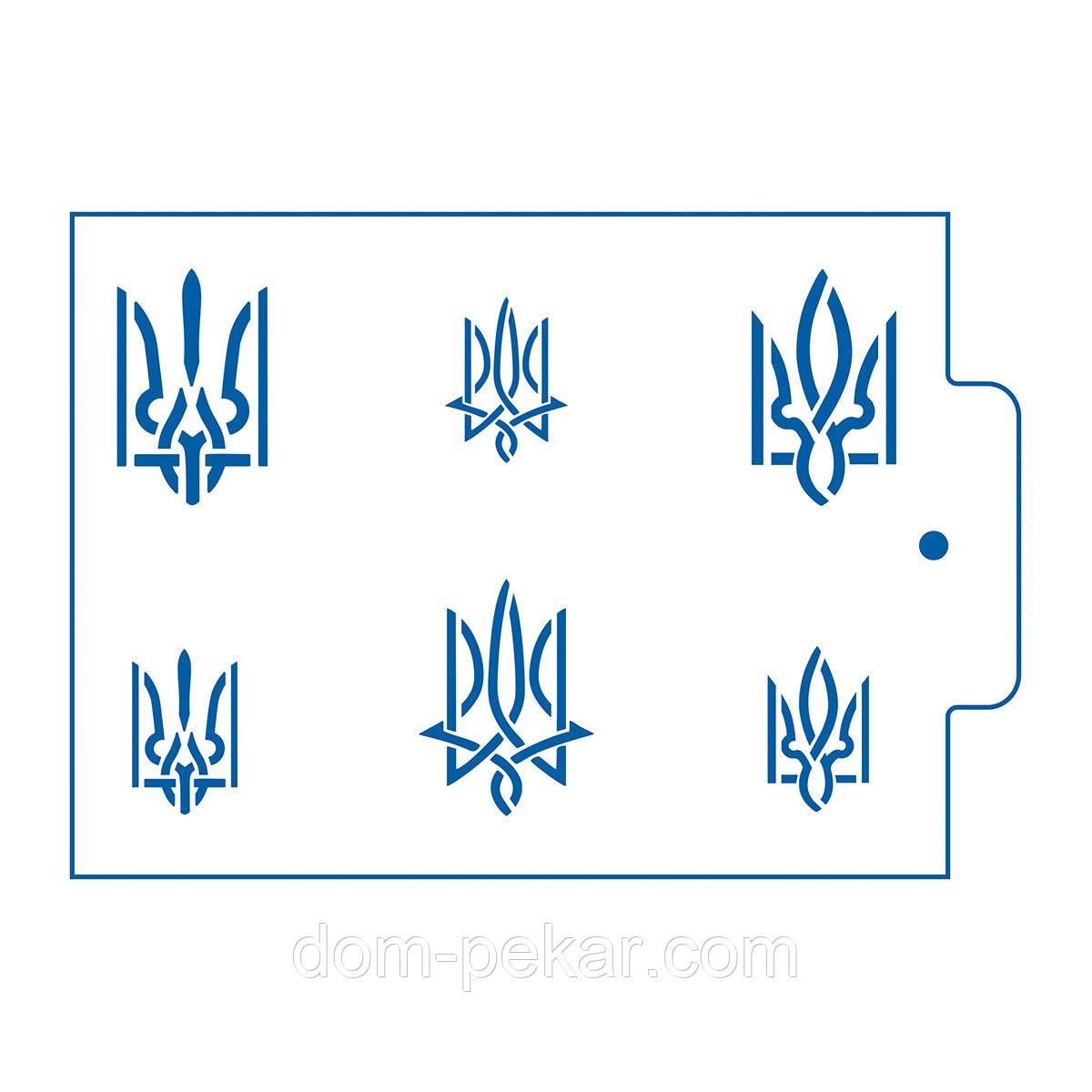 Герб України 3, 4,5 та 6 см трафарет для пряників (TR-2)