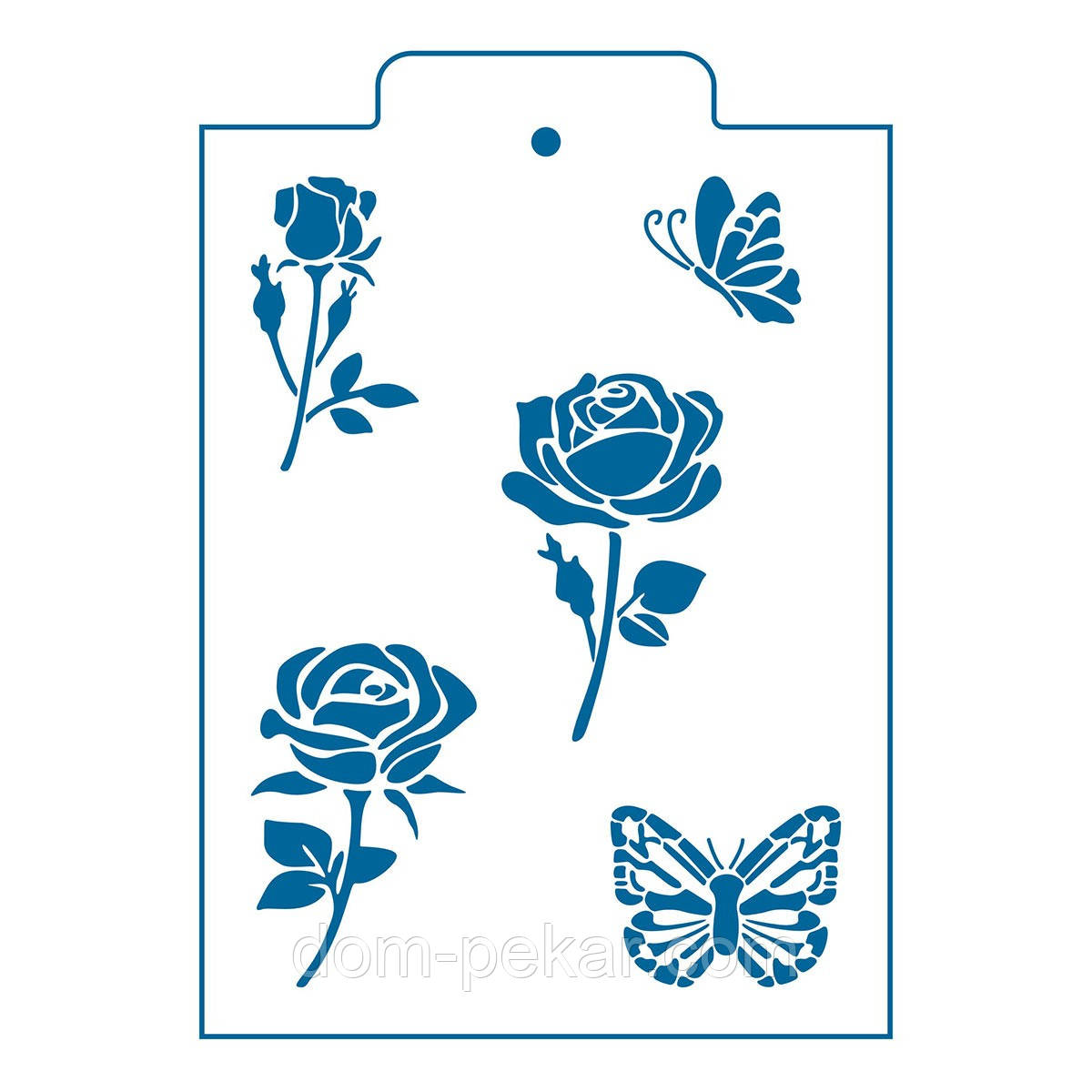 Троянди і метелики трафарет для пряників (TR-2)