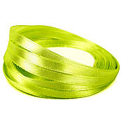 Стрічка атласна 0,7 см Зелене листя