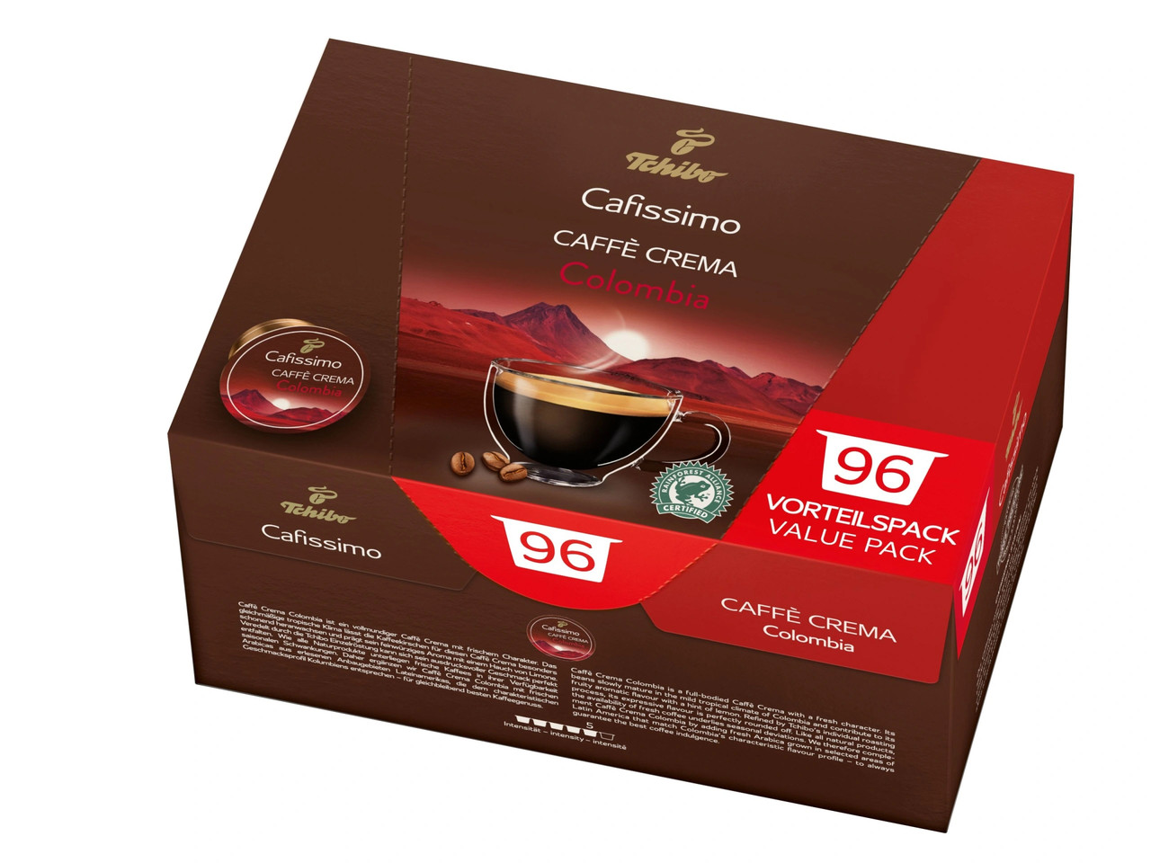 Кава у капсулах Tchibo Cafissimo Caffe Crema Colombia 96 шт., фото 1