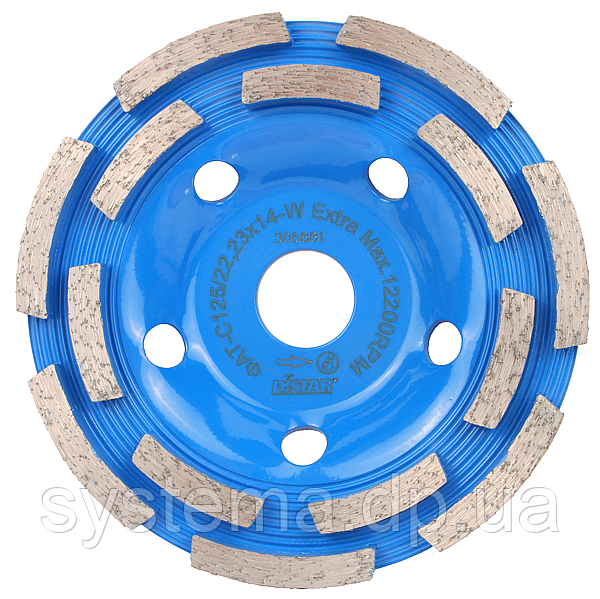 Distar ФАТ-С 125 Extra CS65H - Фреза алмазна торцева для шліфування бетону, д. 125 мм