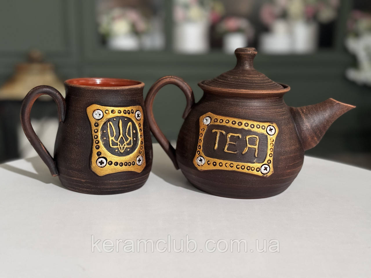Чайник, заварник з чашкою 1 л , 600 мл