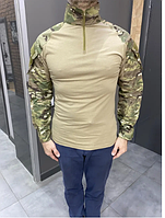 Тактическая боевая рубашка убакс Ubacs Убакс, мультикам, тактическая кофта военная рубашка убакс с липучками PRO