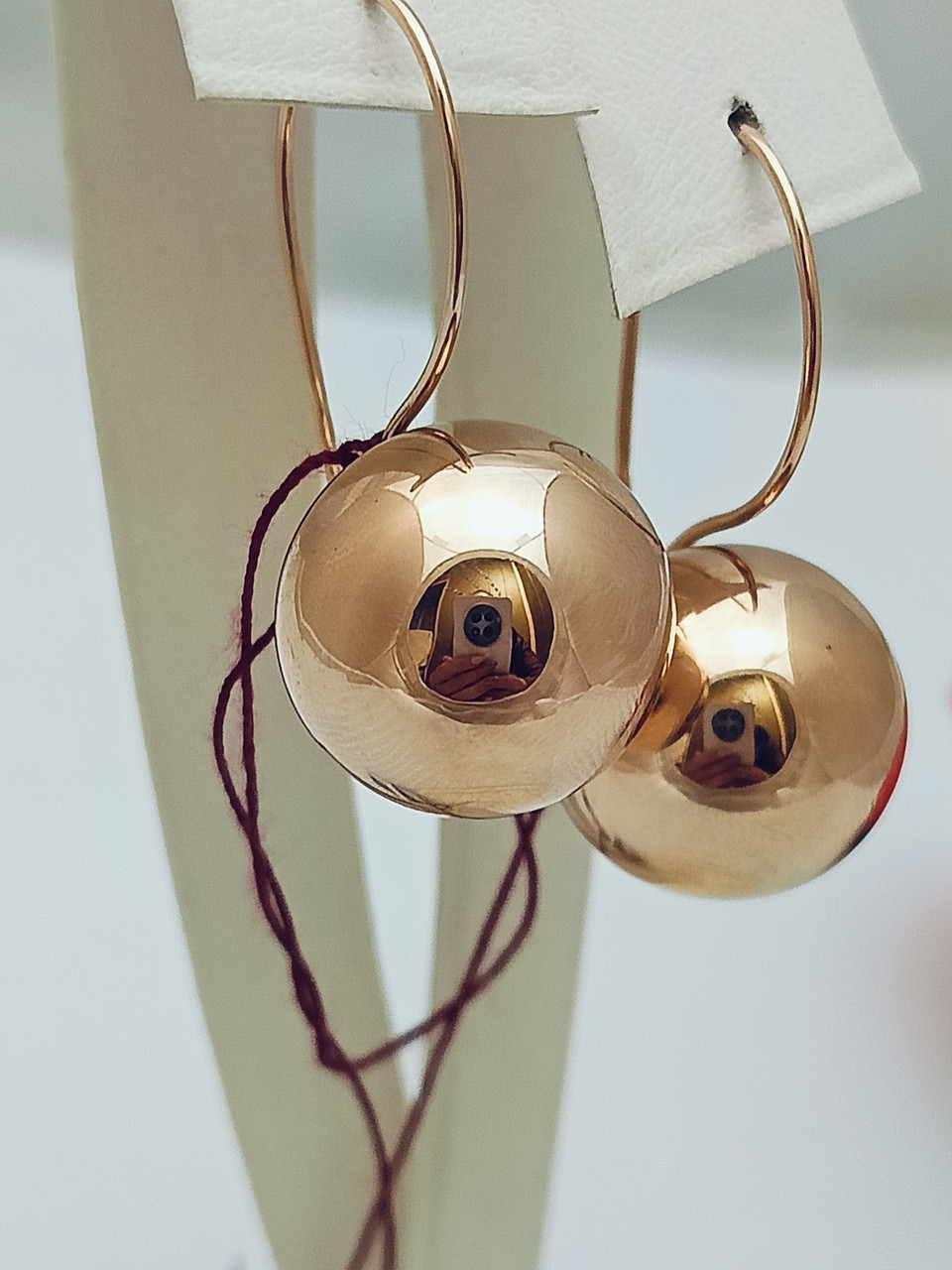 Золоті сережки на петельки