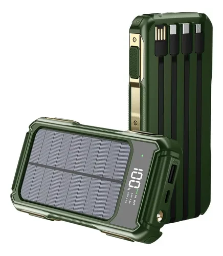 Павербанк високої ємності 30000mAh на сонячній батареї Solar Power Bank 4 в 1, фото 1
