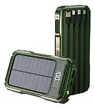 Павербанк високої ємності 30000mAh на сонячній батареї Solar Power Bank 4 в 1, фото 10