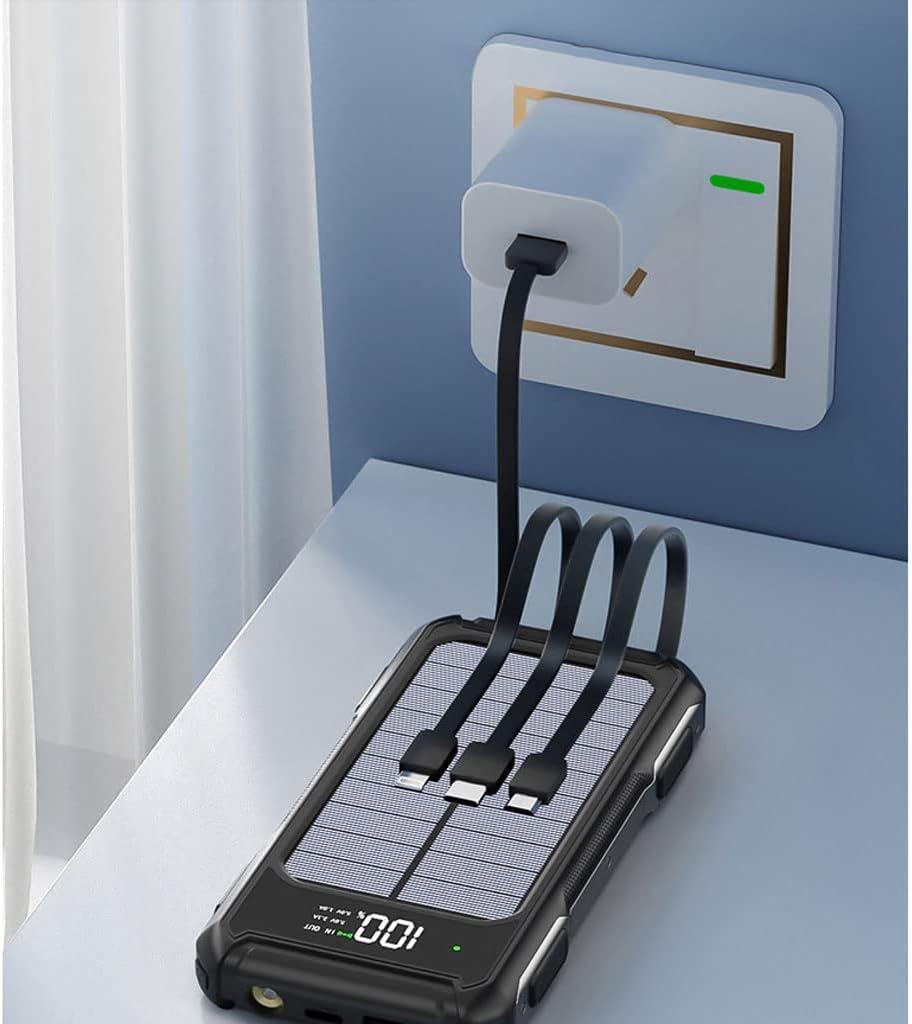 Павербанк високої ємності 30000mAh на сонячній батареї Solar Power Bank 4 в 1, фото 1