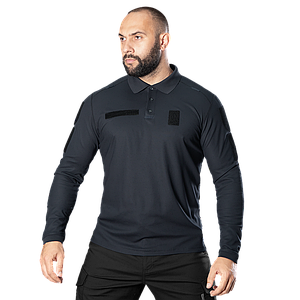 Поло Paladin 2.0 Long CoolPass LT Темно-синє — формене, з довгим рукавом