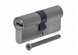 Євроциліндр для міжкімнатних дверей Ricardo Borelli з двостороннім ключем перфорований 60мм 30/30 ZN MG матовий графіт