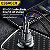 Міні Автомобільний зарядний пристрій Essager (SR-01-P) 30W / Black / Car Charger USB-A Type-C, фото 7