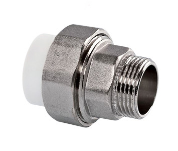 Згін американка 50х1 1/2" РН поліпропіленовий (білий) Туреччина, фото 1