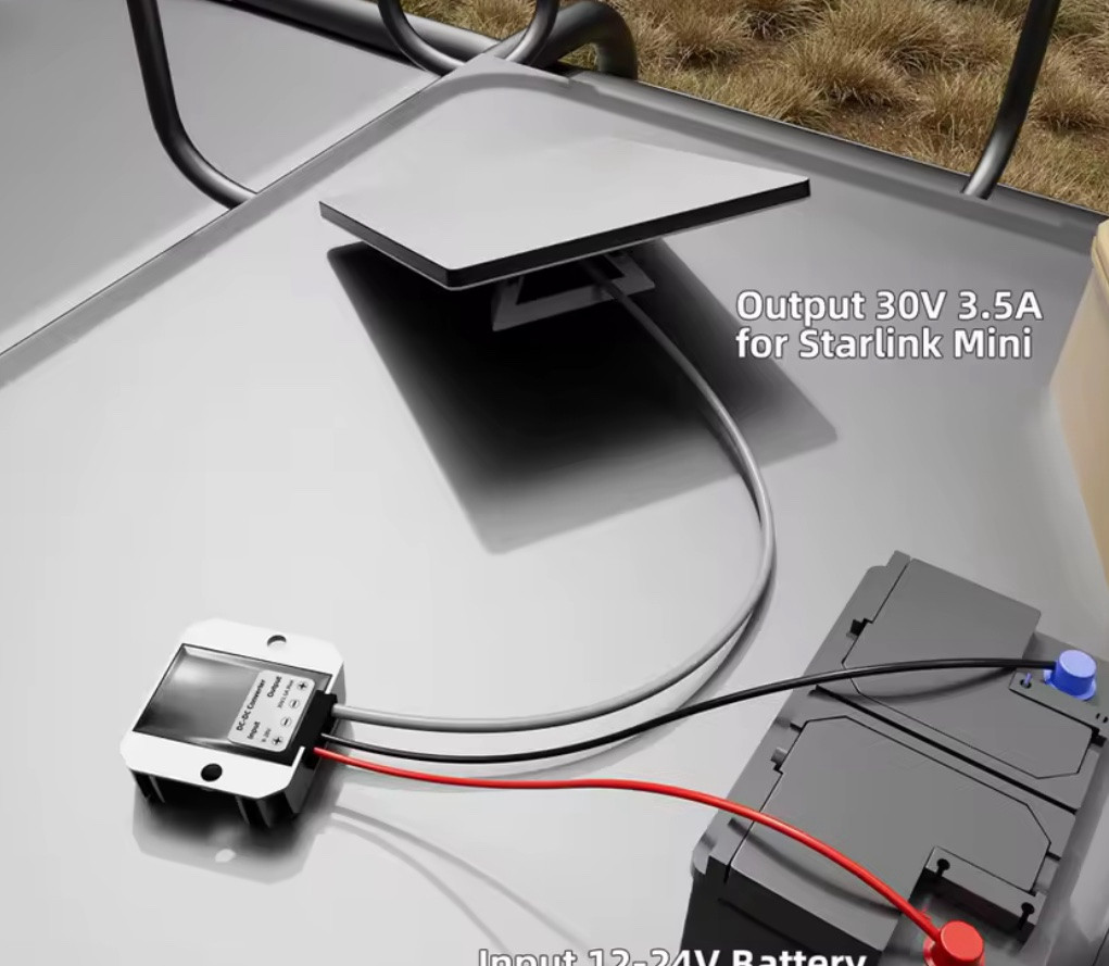 Автомобільний адаптер для Starlink V3 mini з 12 в 30 в 3.5 A