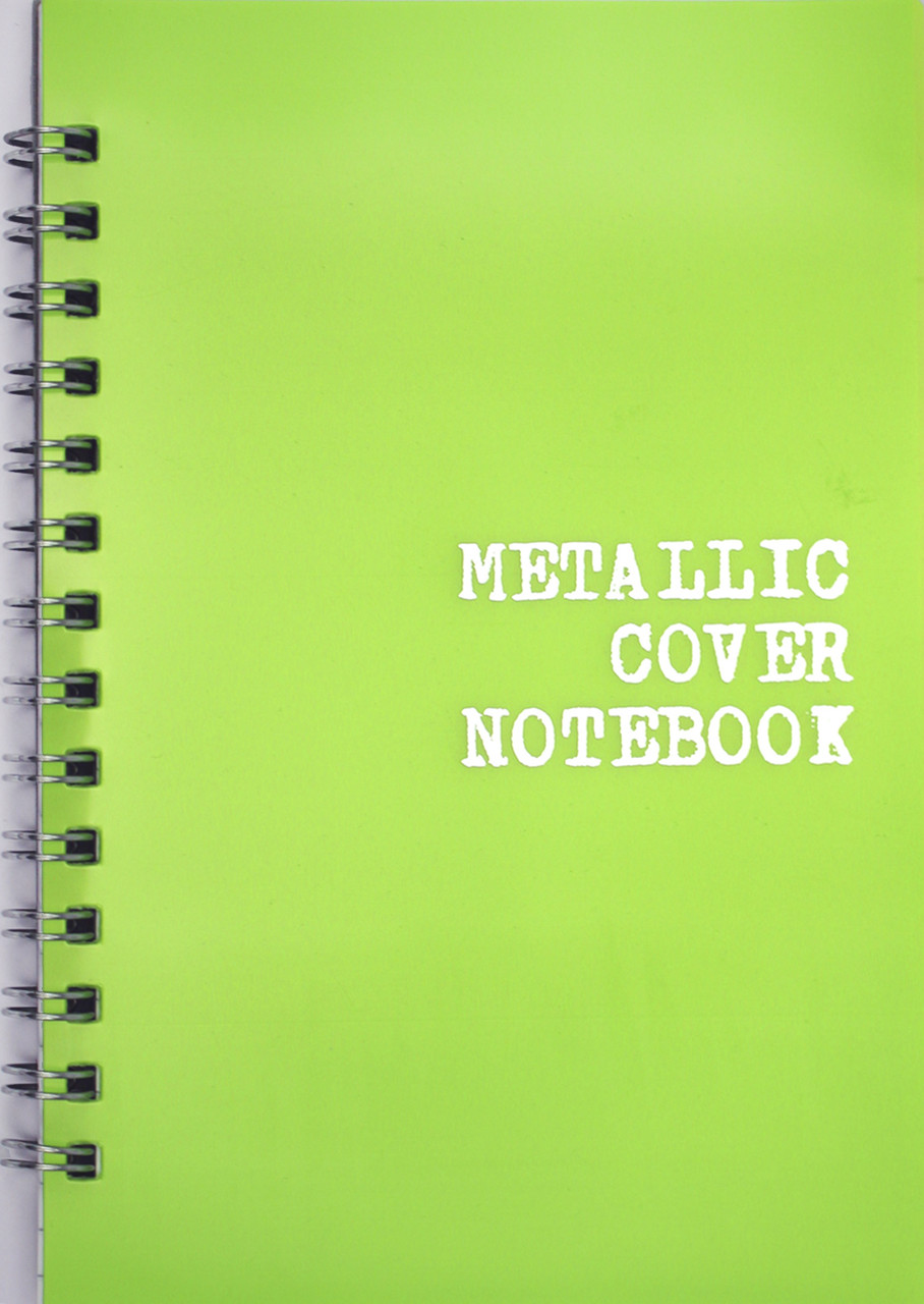 Блокнот поруч. A6 60арк. кліт. пласт. обкл. металік,зелений №О25946(5), фото 1