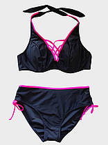 Купальник FUBA 250071 Элла черный-розовый(В НАЛИЧИИ ТОЛЬКО 52 54 56 58 60 УКР р-ры), фото 3