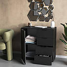 Комод із висувними шухлядами та закритими полицями всередині Сучасні комоди з ДСП у спальню 80 см, фото 5