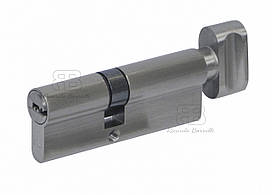 Євроциліндр для міжкімнатних дверей Ricardo Borelli ключ/поворотник перфорований 60мм 30/30Т ZN MG матовий графіт