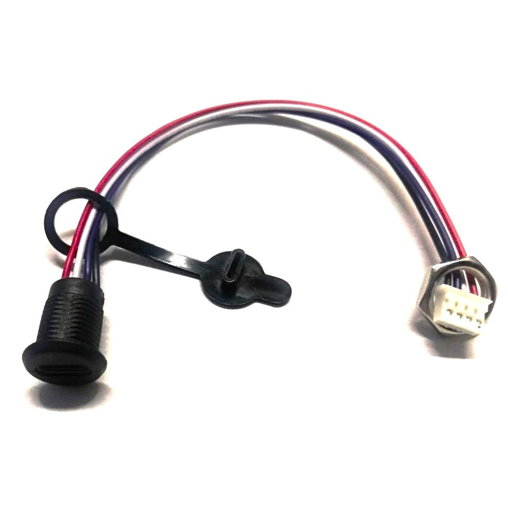 Гніздо USB type C із заглушкою, 4 конт., з кабелем