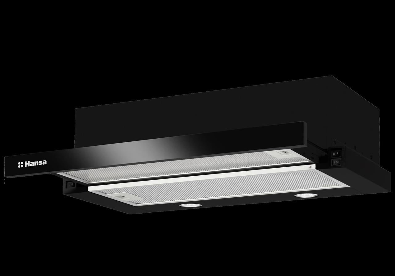 Витяжка Hansa телескопічна, 60см, 389м3ч, чорний, OTP6243BGH, фото 1