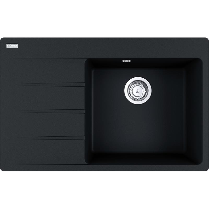 Мийка кухонна Franke Centro, фраграніт, прямокутник, з крилом, 780х500х200мм, чаша - 1, накладна, CNG 611-78 TL , онікс,, фото 1
