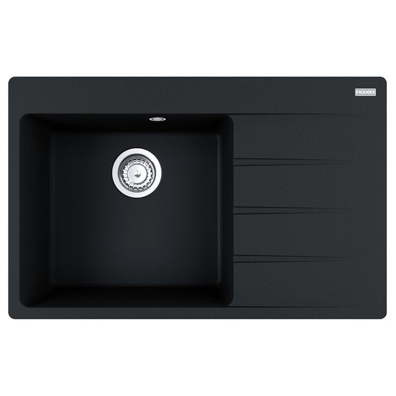 Мийка кухонна Franke Centro, фраграніт, прямокутник, з крилом, 780х500х200мм, чаша - 1, накладна, CNG 611-78 TL , онікс,, фото 1