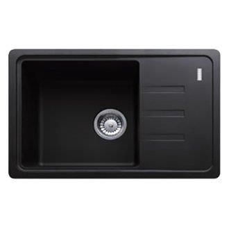 Мийка кухонна Franke Malta, фраграніт, прямокутник, з крилом, 620х435х200мм, чаша - 1, накладна, BSG 611-62, онікс, 114.0375.050, фото 1