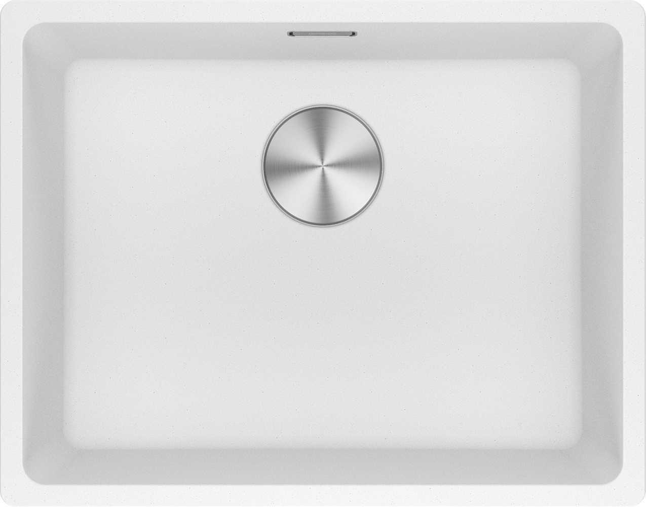 Мийка кухонна Franke Maris, фраграніт, прямокутник, без крила, 553х433х200мм, чаша - 1, під стільницю, MRG 110-52, білий,, фото 1