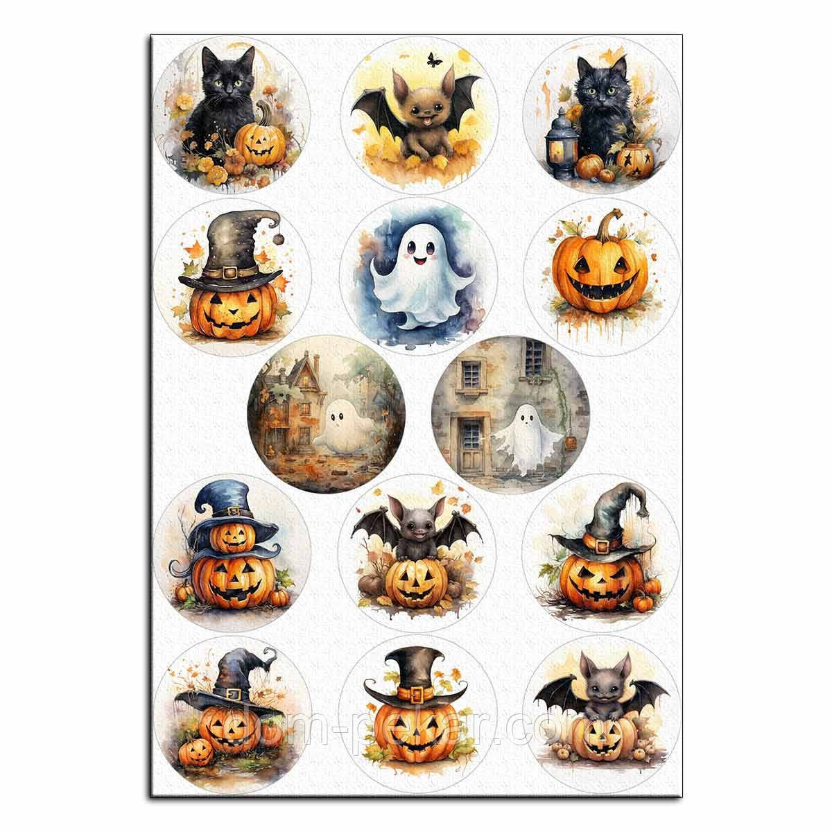 Halloween вафельна картинка для капкейків 6 см NS