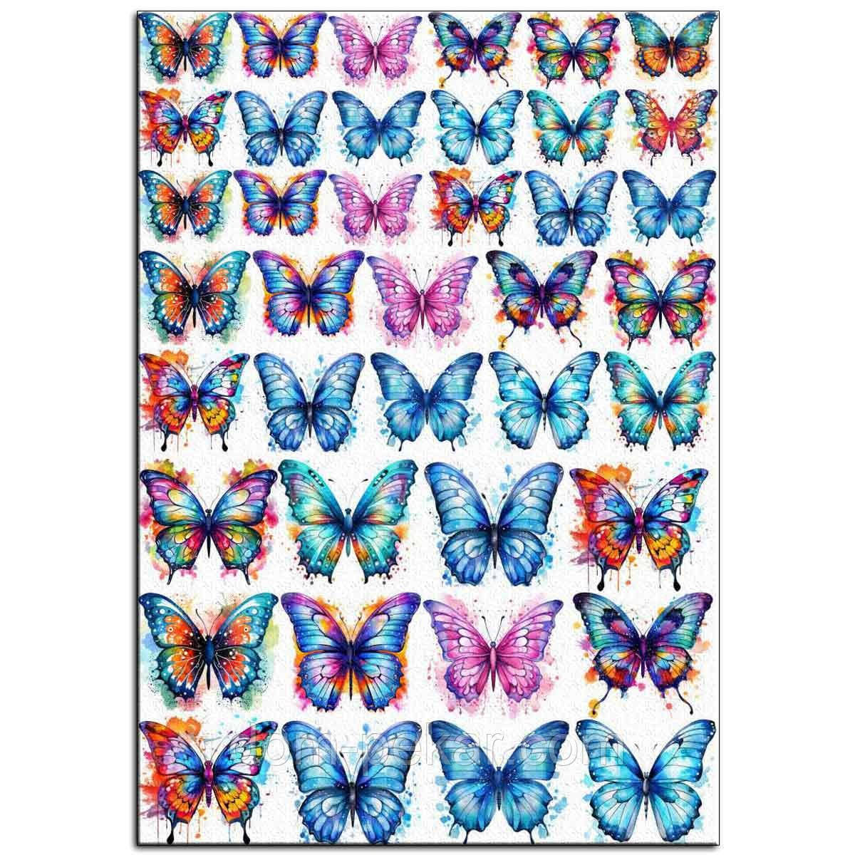 Метелики акварель вафельна картинка NS