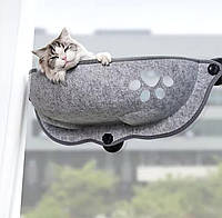 Спальне місце для кішки ліжко кріплення лежанка віконна гамак на вікно з міцними присосками 52 см