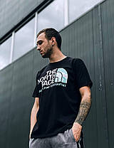 Літня чоловіча футболка The North Face Black чорна футболка бавовна Туреччина лого на грудях принт TNF, фото 4