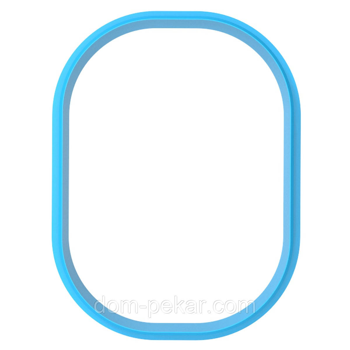 Прямокутна рамка вирубка для пряників 9*6,6 см (3D)